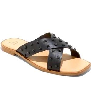Black Studded Sandals